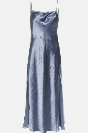 Vince Satin and organza slip dress