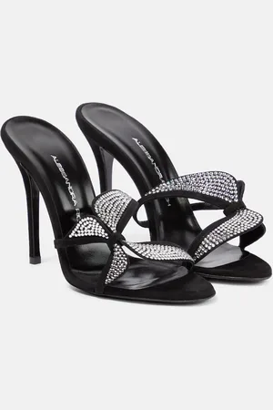 Alessandra Rich Embellished leather sandals