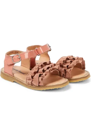 Petit Nord Ruffles leather sandals