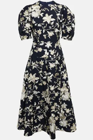 Erdem Kira floral embroidered midi dress