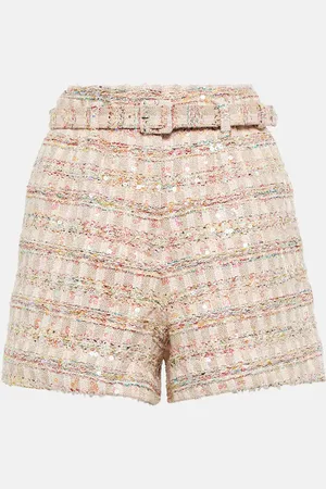 Self-Portrait Sequin bouclÃ© shorts