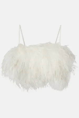Rebecca Vallance Bridal Plume crop top