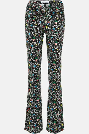 Paco rabanne Printed high-rise crÃªpe pants