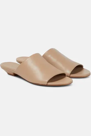Khaite Marion leather slides