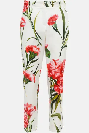 Dolce & Gabbana Floral cotton-blend straight pants