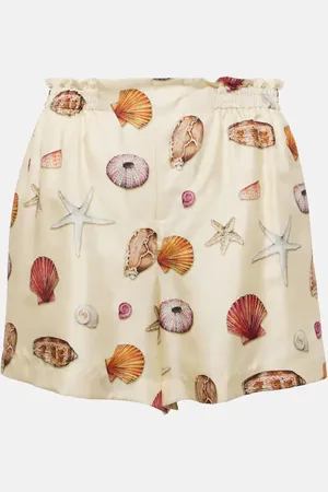 Chloé ChloÃ© High-rise printed silk shorts