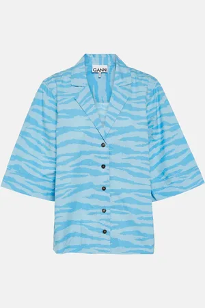 Ganni Printed cotton shirt