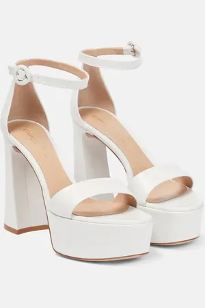 Gianvito Rossi Bridal Holly leather platforms sandals