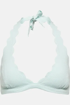 Marysia Spring scalloped halter neck bikini top
