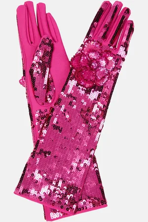 VALENTINO Floral sequined gloves