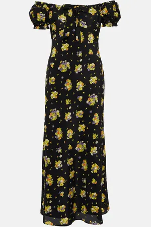 Alessandra Rich Floral silk maxi dress
