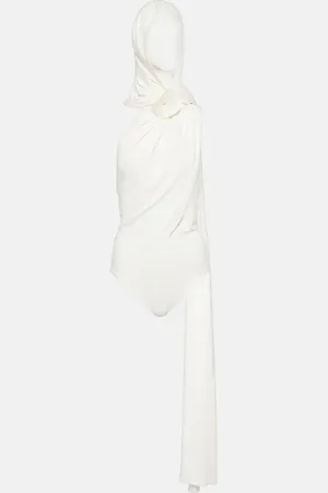 MAGDA BUTRYM Floral-appliquÃ© hooded bodysuit
