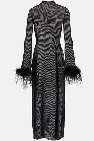 Oseree OsÃ©ree LumiÃ¨re Plumage midi dress