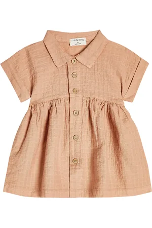 1+ IN THE FAMILY Baby Momo checked cotton dress