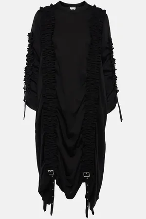 NOIR KEI NINOMIYA Ruched cotton midi dress