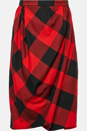 Vivienne Westwood Drunken Drape virgin wool midi skirt