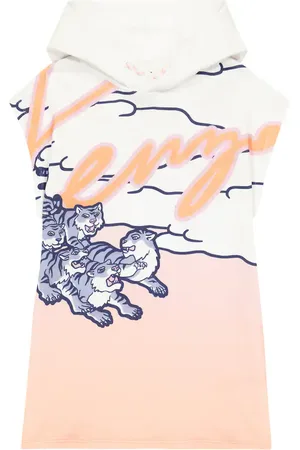 Kenzo Rainbow printed cotton-blend dress
