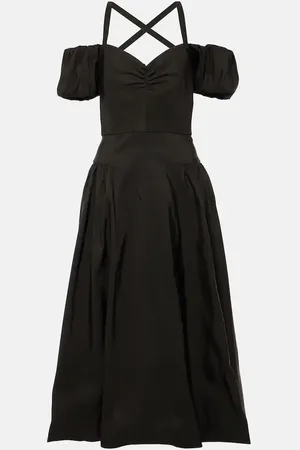 Markarian Off-shoulder silk midi dress