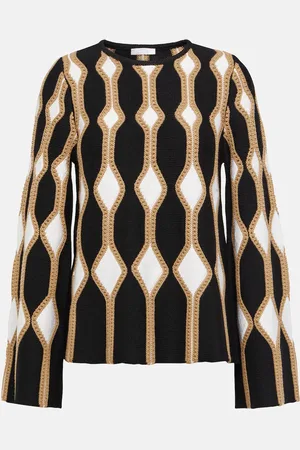 Chloé ChloÃ© Intarsia wool and silk sweater
