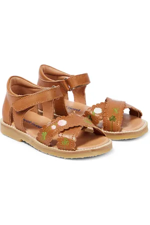 Petit Nord Embroidered leather sandals