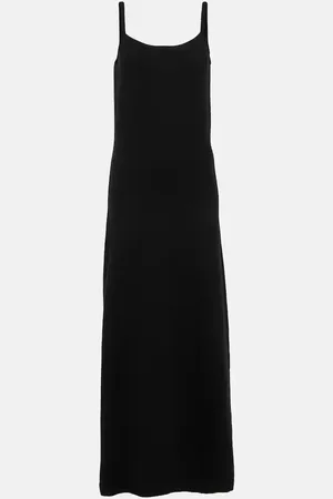 Totême Scarf-detail cashmere maxi dress