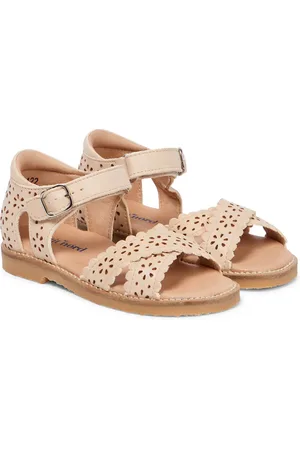 Petit Nord Scalloped leather sandals