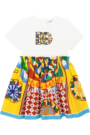 Dolce & Gabbana Carretto poplin and jersey dress