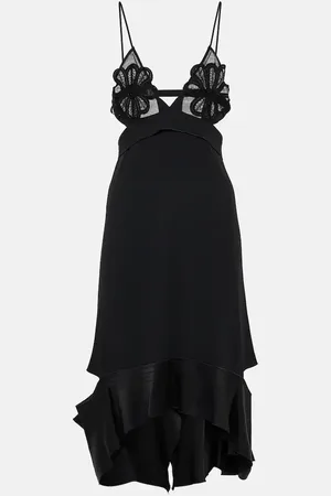 Victoria Beckham Ruffle-trimmed midi dress