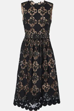 Oscar de la Renta Guipure lace midi dress