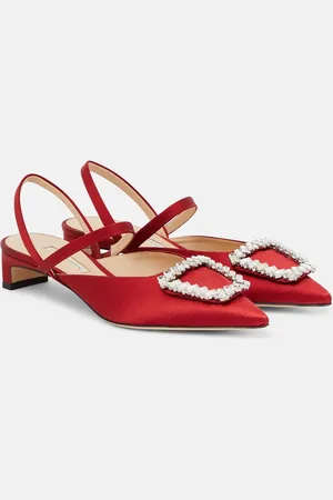 EMILIA WICKSTEAD Katrina embellished satin pumps