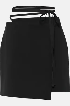 Sportmax Genny wool-blend wrap skirt