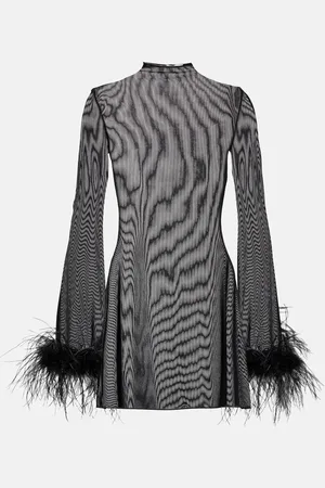Oseree OsÃ©ree Feather-trimmed minidress