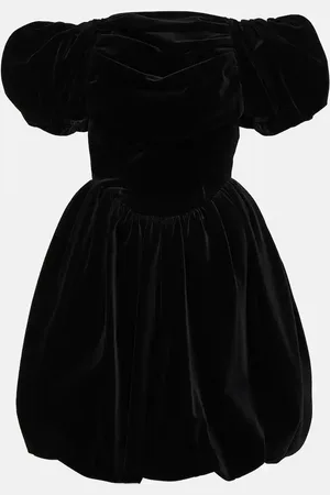 Simone Rocha Off-shoulder velvet mini dress