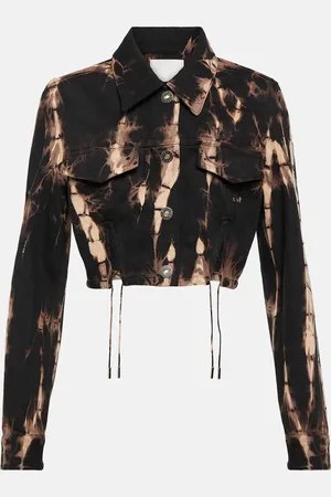 DION LEE Tie-dye cropped denim jacket