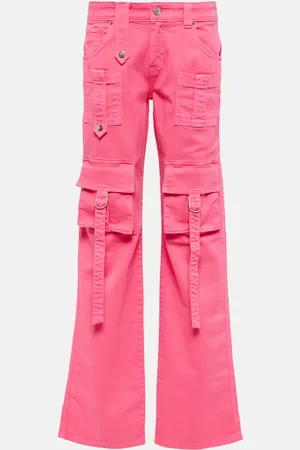 BLUMARINE Low-rise denim cargo pants