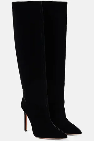Aquazzura So Matignon 105 velvet knee-high boots