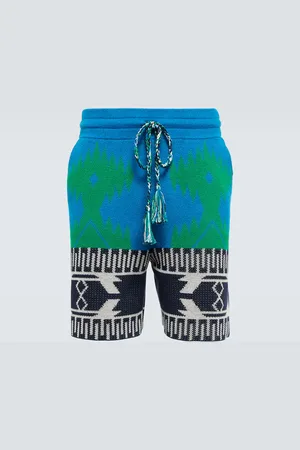 Alanui Cotton Piquet Icon jacquard shorts