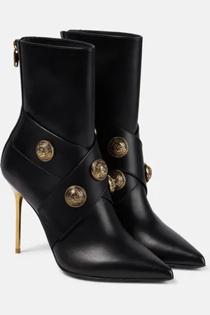 Balmain Alma leather ankle boots