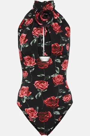 MAGDA BUTRYM Floral cutout jersey bodysuit