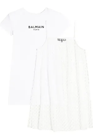 Balmain Polka-dot cotton jersey dress