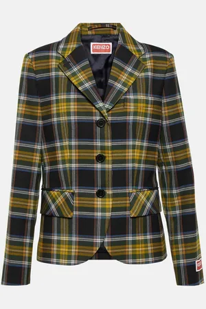 Kenzo Checked wool-blend blazer
