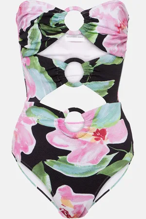 ALEXANDRA MIRO Anya cutout floral swimsuit