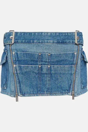 DION LEE Toolbelt denim miniskirt
