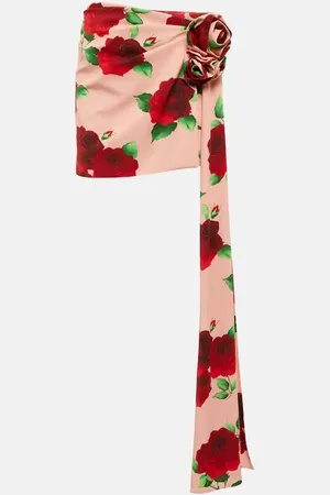 MAGDA BUTRYM Floral jersey sash miniskirt