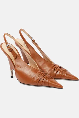 BLUMARINE Leather slingback pumps
