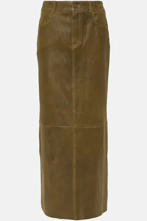 Stouls Beth leather midi skirt