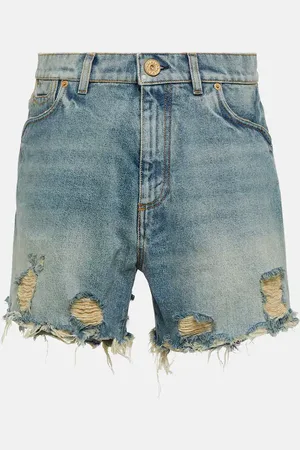 Balmain Distressed denim shorts