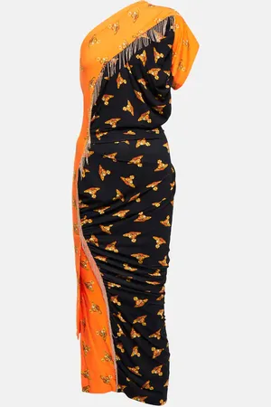 Vivienne Westwood Printed one-shoulder midi dress