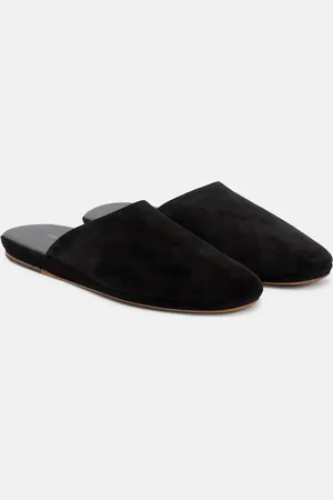 The Row Franco suede slides