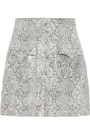 Nanushka Erin faux snakeskin skirt